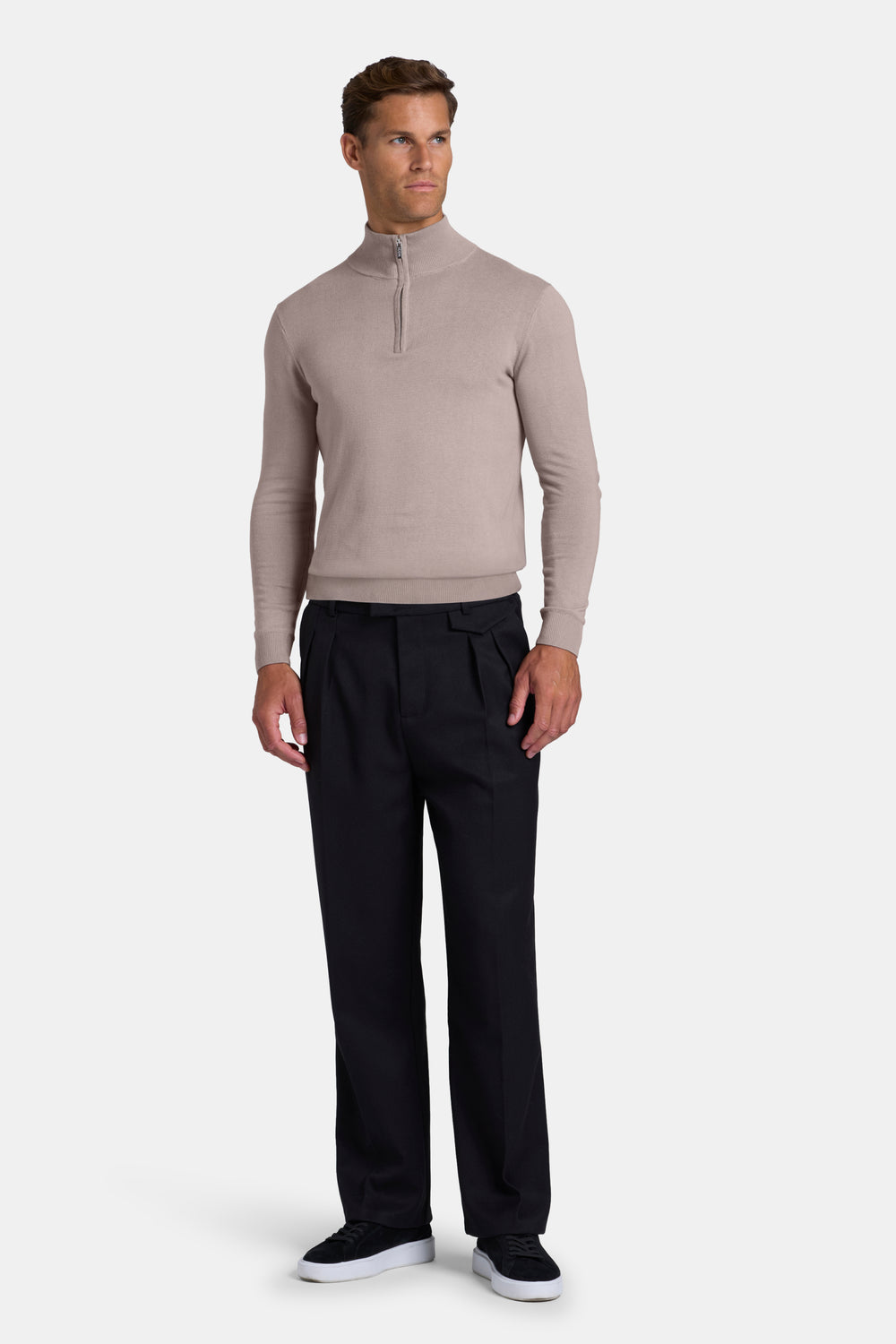 THE SANTONI QUARTER ZIP SWEATER