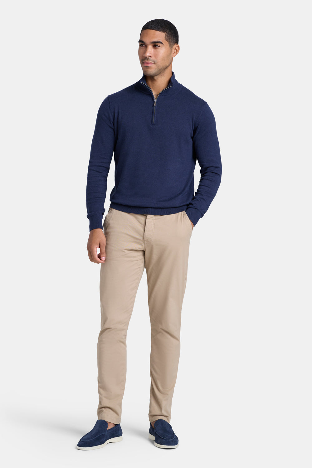 THE SANTONI QUARTER ZIP SWEATER