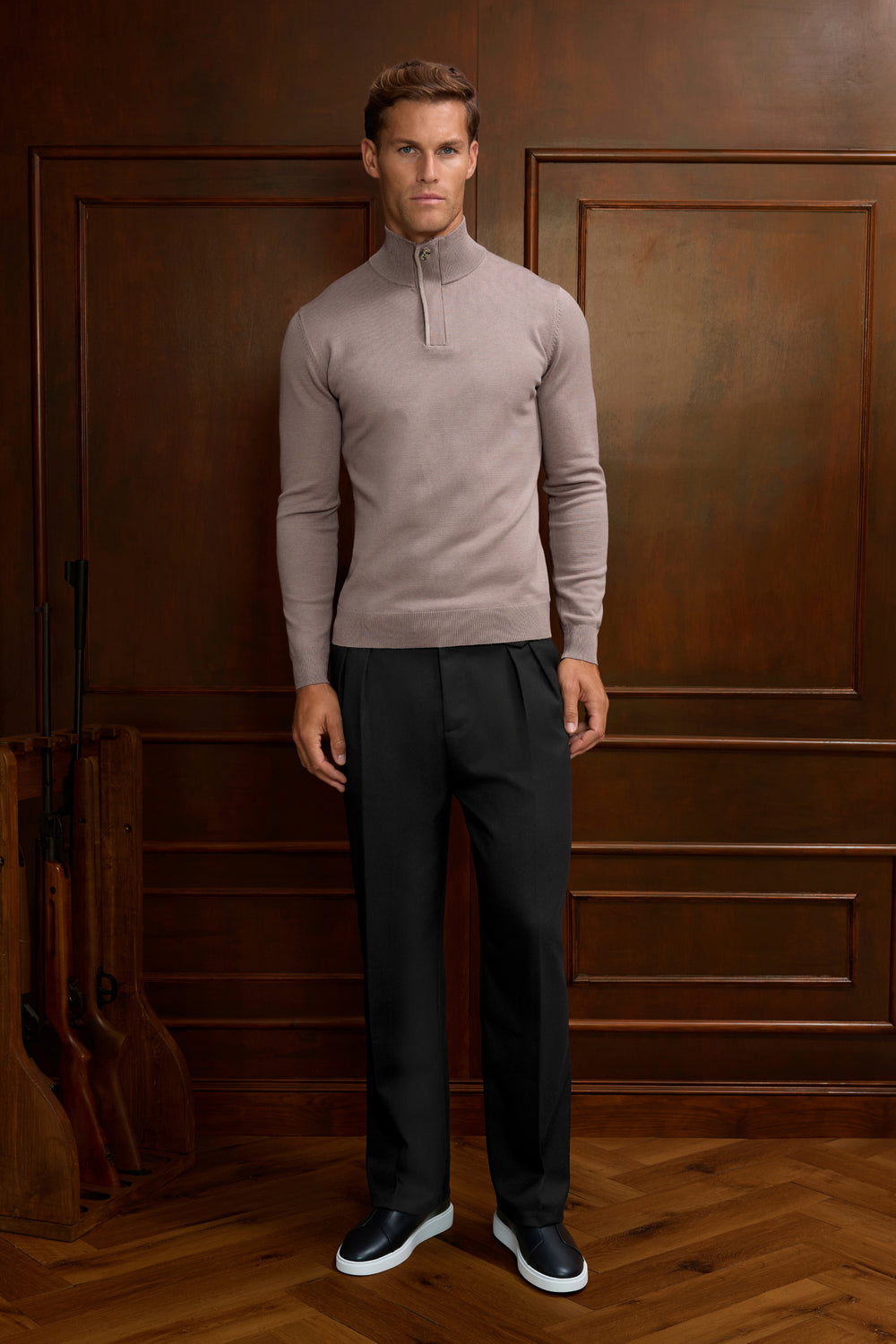 THE FINEZZA QUARTER ZIP SWEATER