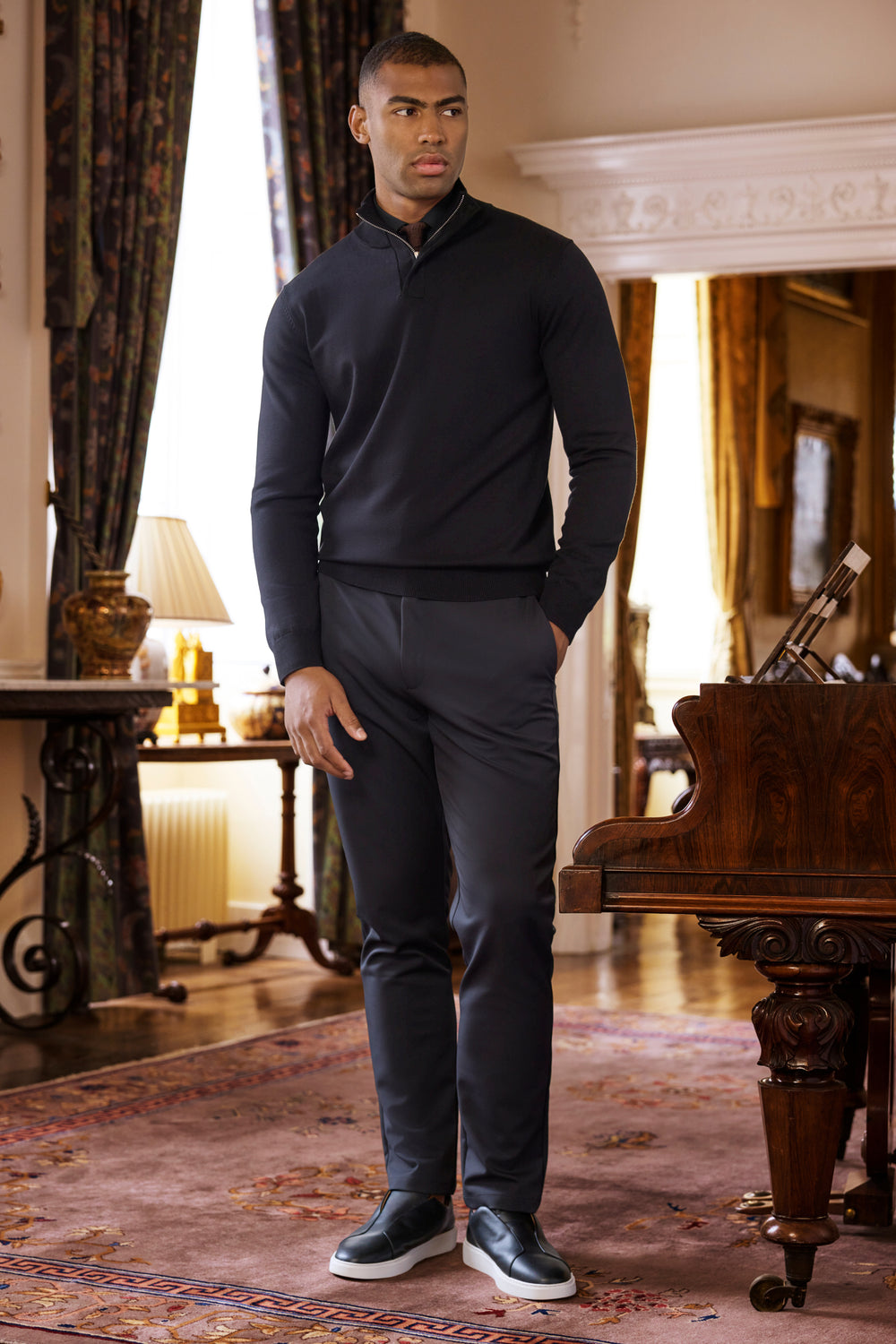 THE FINEZZA QUARTER ZIP SWEATER