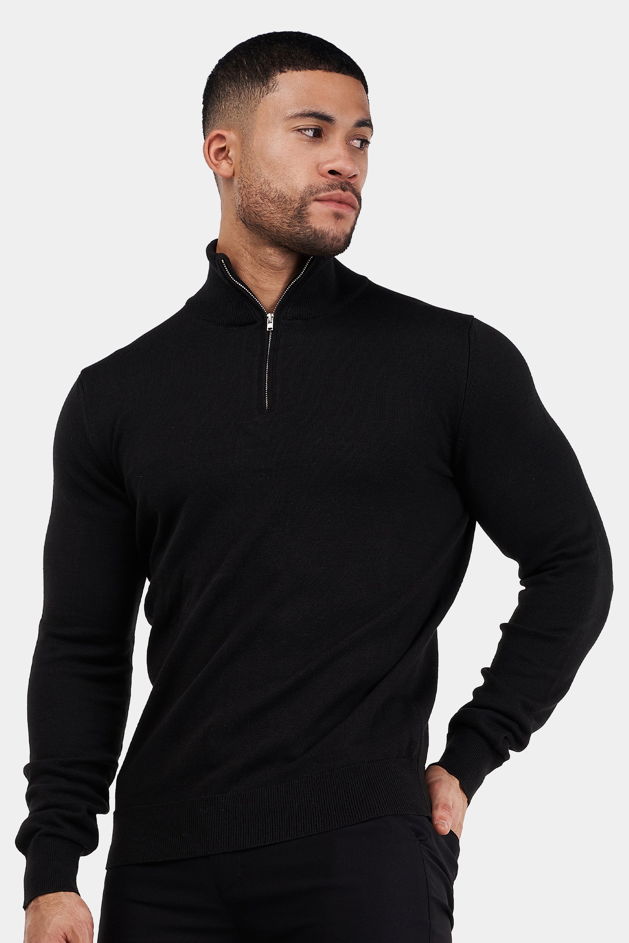 THE SANTONI QUARTER ZIP SWEATER